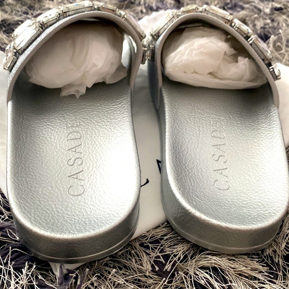 Casadei Crystal-Embellished Pool Slides Size 38IT or 8US - Picture 6 of 13
